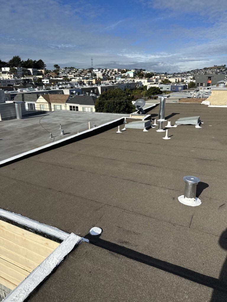 Flat roof installation by LAAC Roofing in the Bay Area
